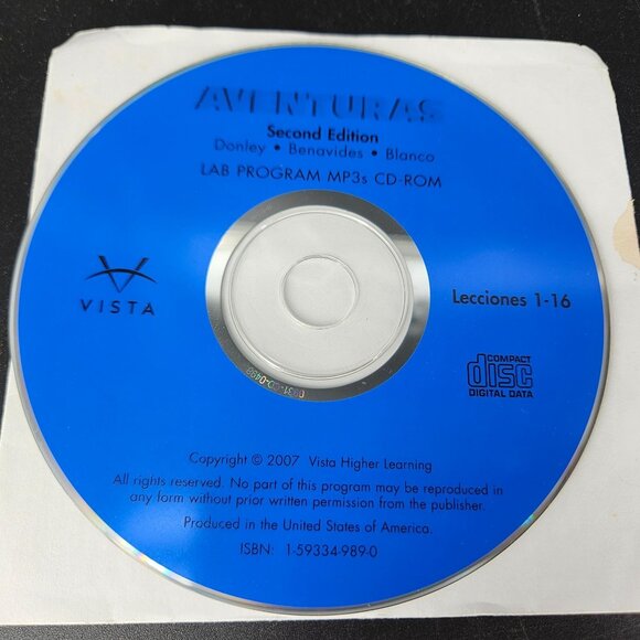 Aventuras Spanish S E 2nd Ed CD Rom PC Lot 3 Student Ed Home School Curriculum - Picture 2 of 4